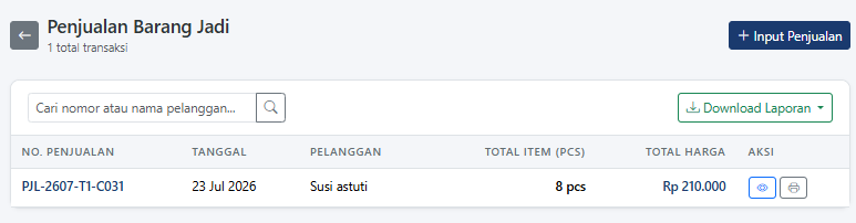 penjualan